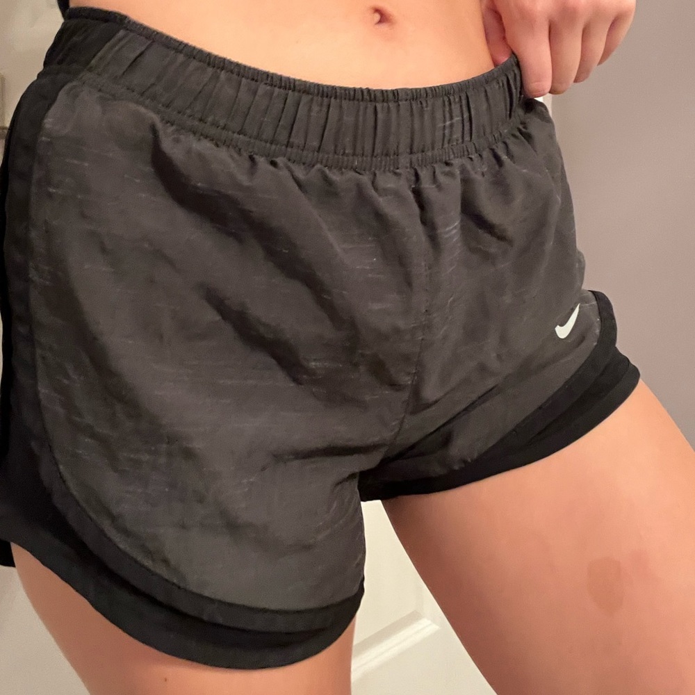 Nike Grey and Black Athletic Shorts